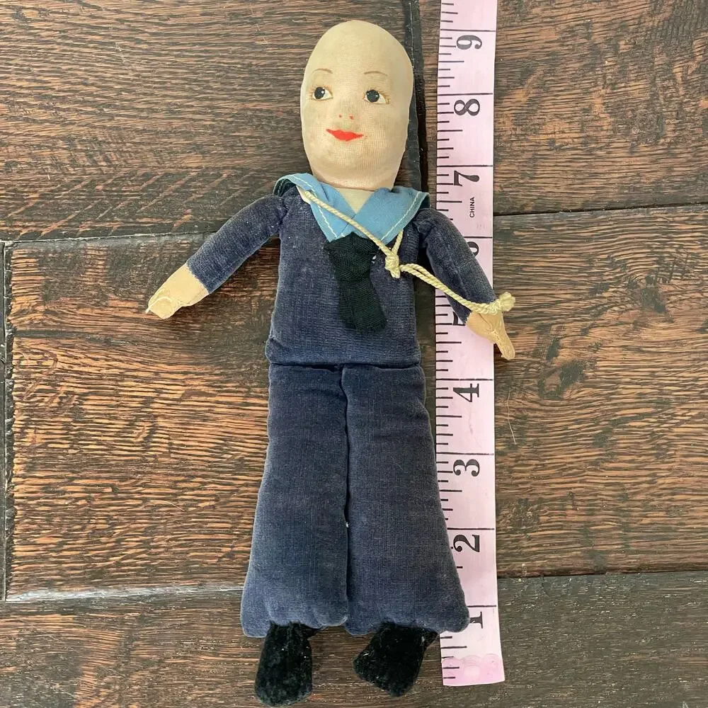 Norah Welling Sailor Doll 9” Stuffed Jollyboy England VTG No Hat Needs Cleaning